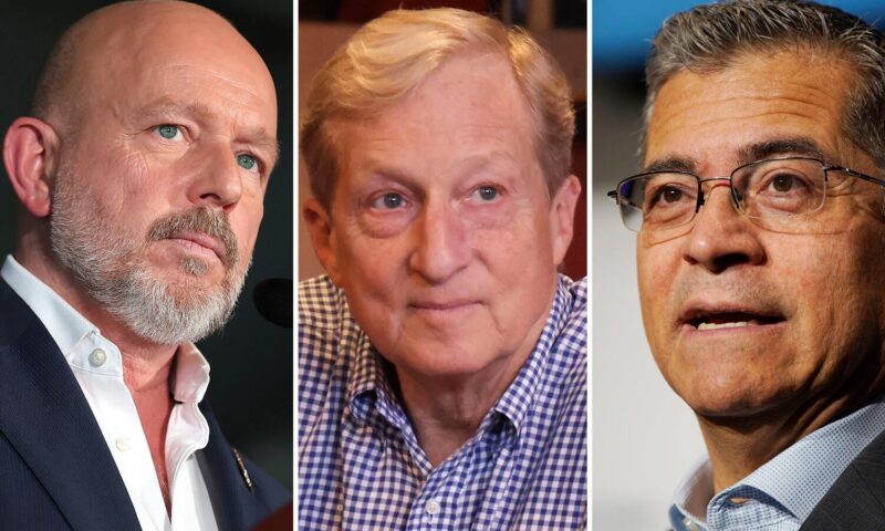 Becerra leads governor’s race, with Hilton and Steyer in tight contest for second spot, poll finds