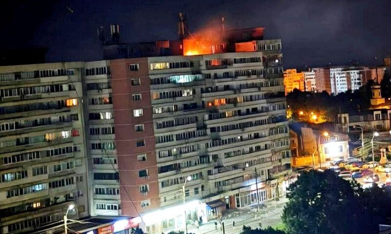 Drone strikes apartment building in NATO member Romania as Russia attacks neighboring Ukraine