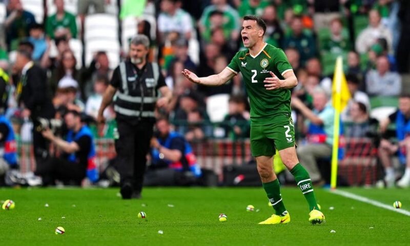 Ireland-Qatar friendly stopped twice as fans throw tennis balls to protest Nations League games with Israel