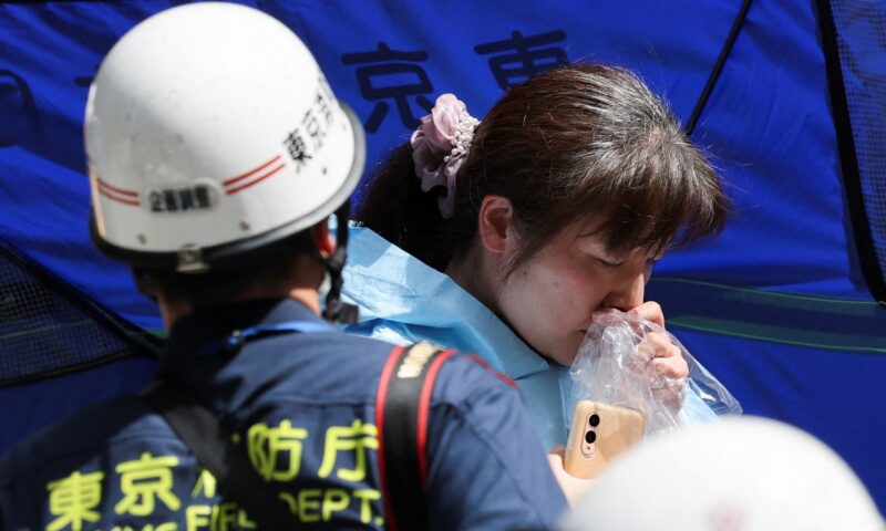 More than 20 people taken to hospital after unknown substance sprayed in Tokyo