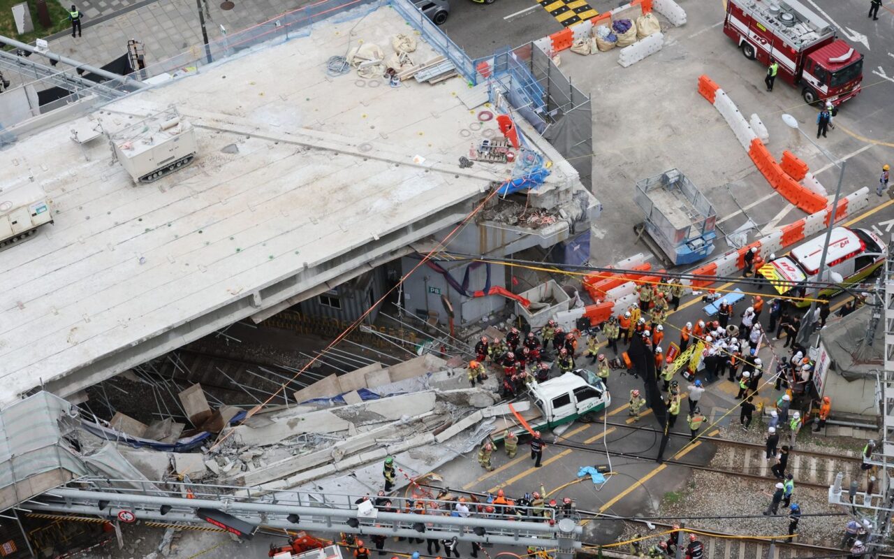 South Korea overpass collapse kills three