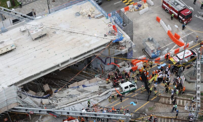 South Korea overpass collapse kills three