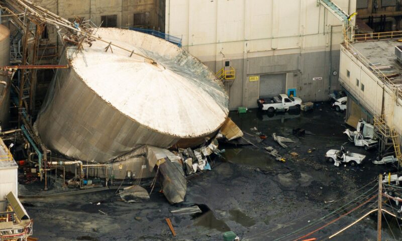 Remains of six workers found after chemical tank implosion