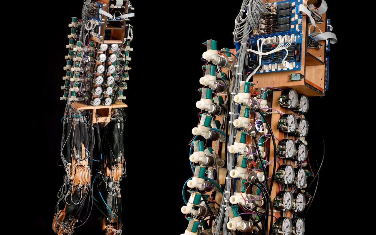 This DIY Bipedal Robot Used Pneumatic “Air-Muscles” Instead of Motors