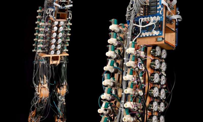 This DIY Bipedal Robot Used Pneumatic “Air-Muscles” Instead of Motors