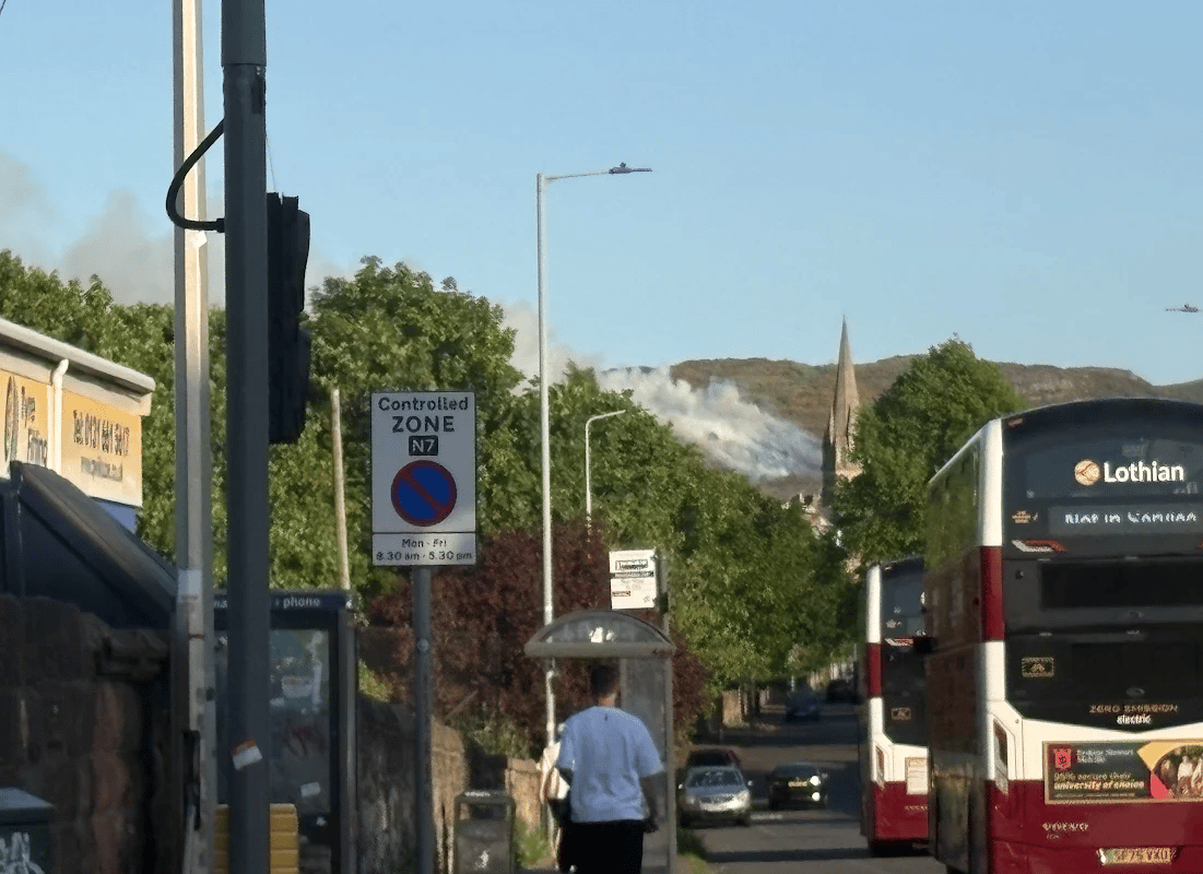 Fire crew battle wildfire on Edinburgh’s Arthur’s Seat as smoke visible for miles around
