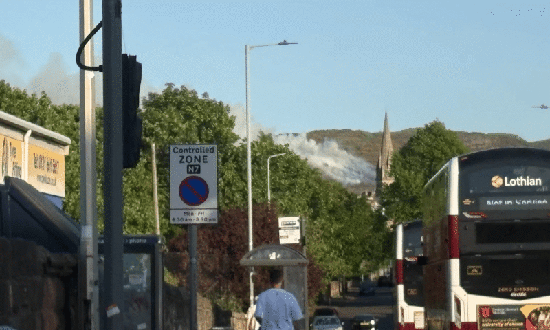 Fire crew battle wildfire on Edinburgh’s Arthur’s Seat as smoke visible for miles around