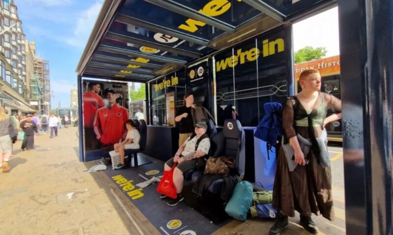Edinburgh bus stop transformed into Scotland subs bench ahead of World Cup