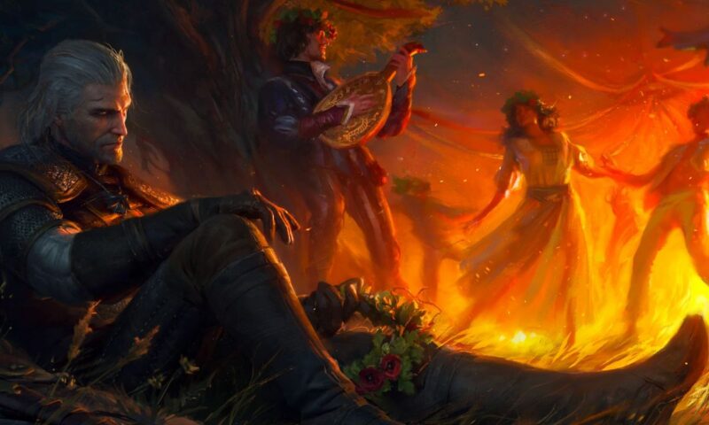 The Witcher 3 Songs of the Past’s official artwork appears to feature a sword CD Projekt Red teased not so long ago
