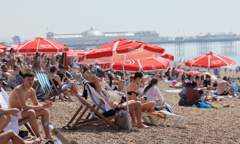 Brits bask in ANOTHER glorious day as they hit the beach & Radio 1’s Big Weekend with temps forecast to beat 30C again