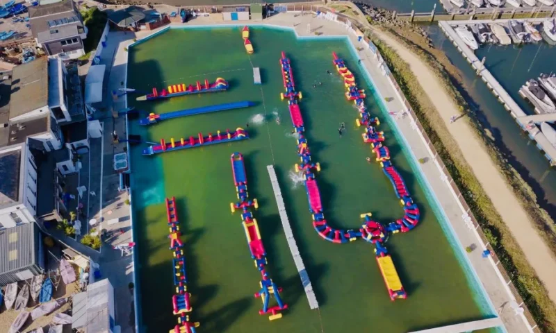 Britain’s oldest seawater lido that ‘feels like a 1950s time-warp’ with inflatable obstacle course and 7m climbing tower