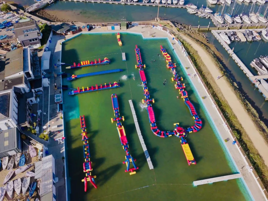 Britain’s oldest seawater lido that ‘feels like a 1950s time-warp’ with inflatable obstacle course and 7m climbing tower