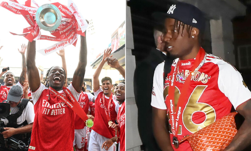 Noni Madueke reveals what happened at Arsenal’s Premier League title party with England star DJing and huge turnout