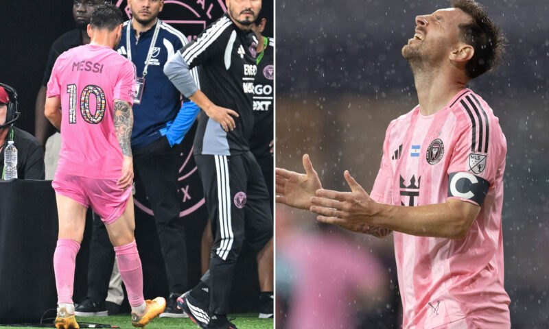 Lionel Messi in World Cup injury fear as Argentina icon limps out of MLS game less than three weeks before tournament
