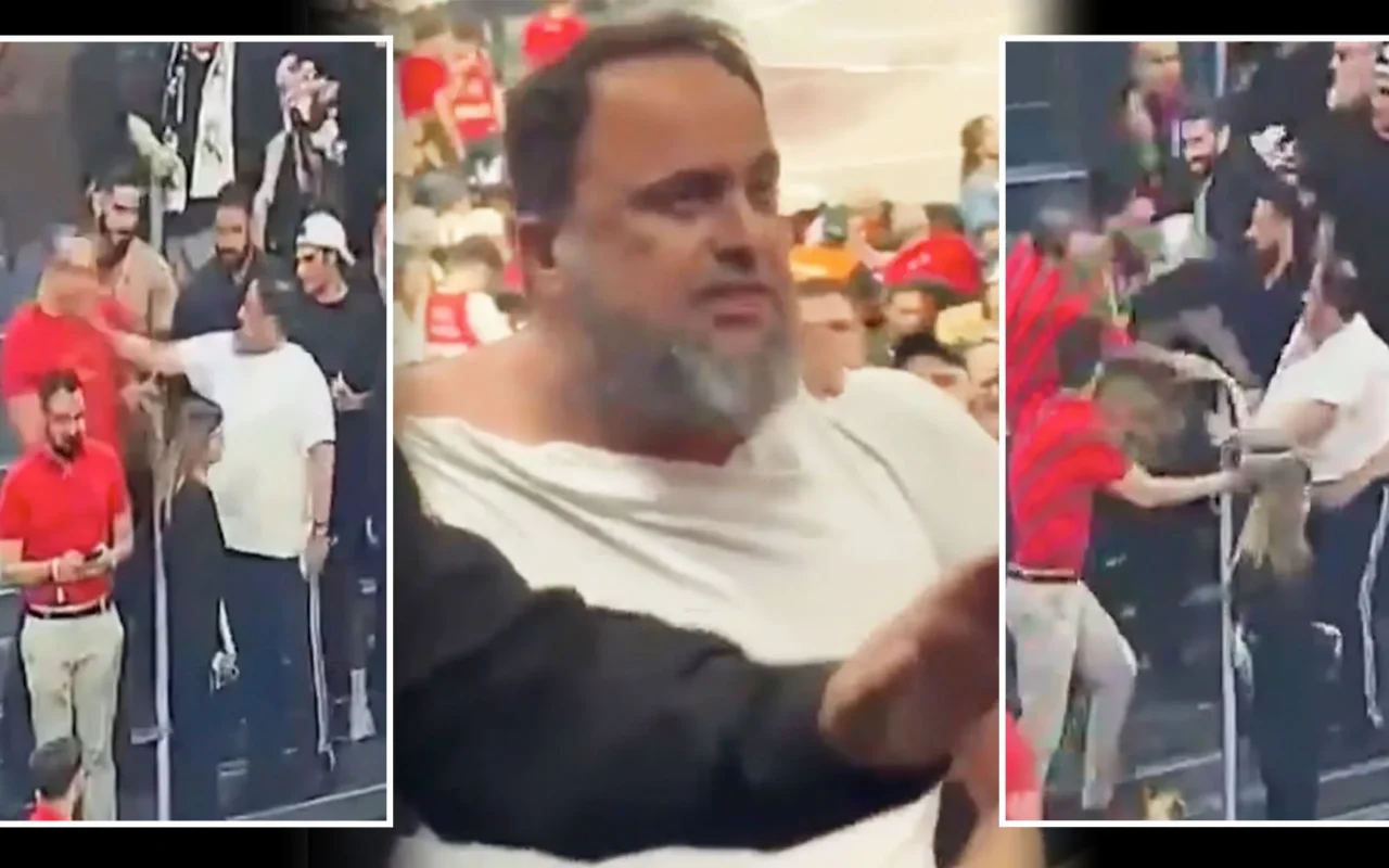 CCTV footage shows astonishing fight between Marinakis and PM’s nephew with Nottingham Forest owner striking first