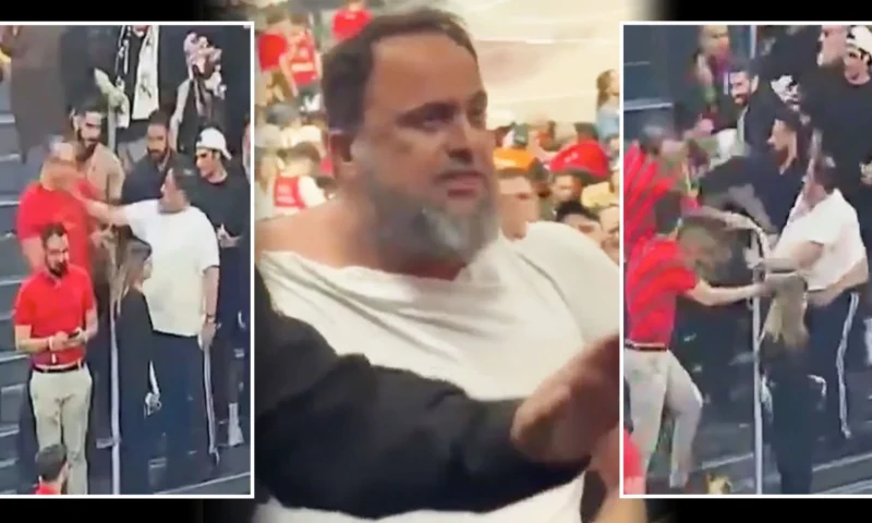 CCTV footage shows astonishing fight between Marinakis and PM’s nephew with Nottingham Forest owner striking first