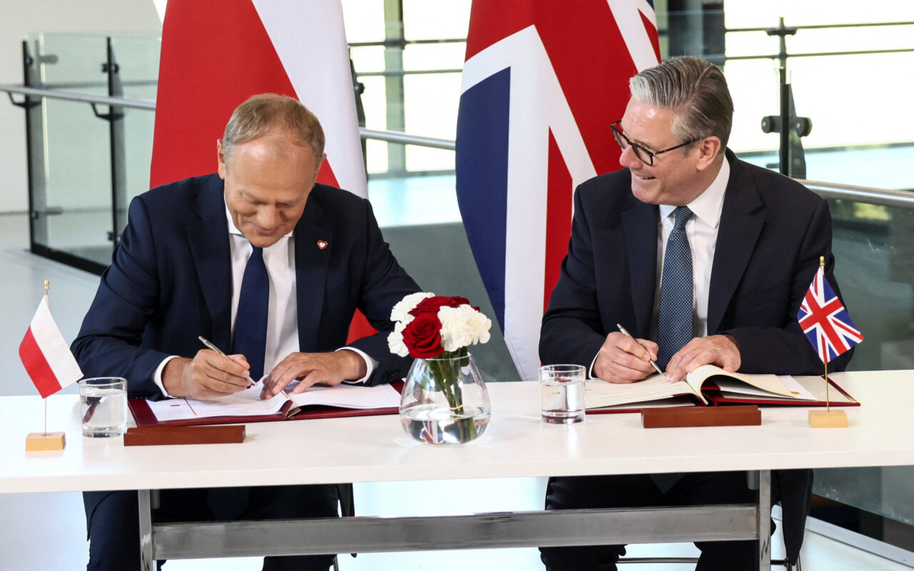 Starmer and Polish PM Donald Tusk  sign new defence pact and lay wreaths in honour of WW2 heroes