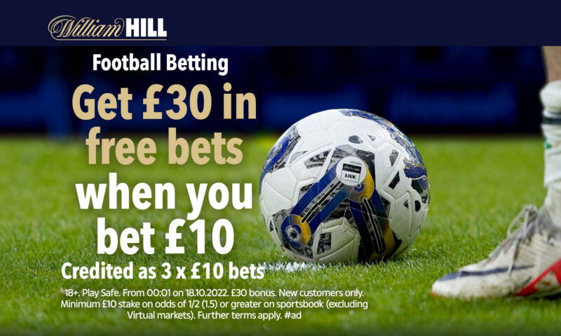 Man City vs Aston Villa: Get £30 in football free bets today with William Hill