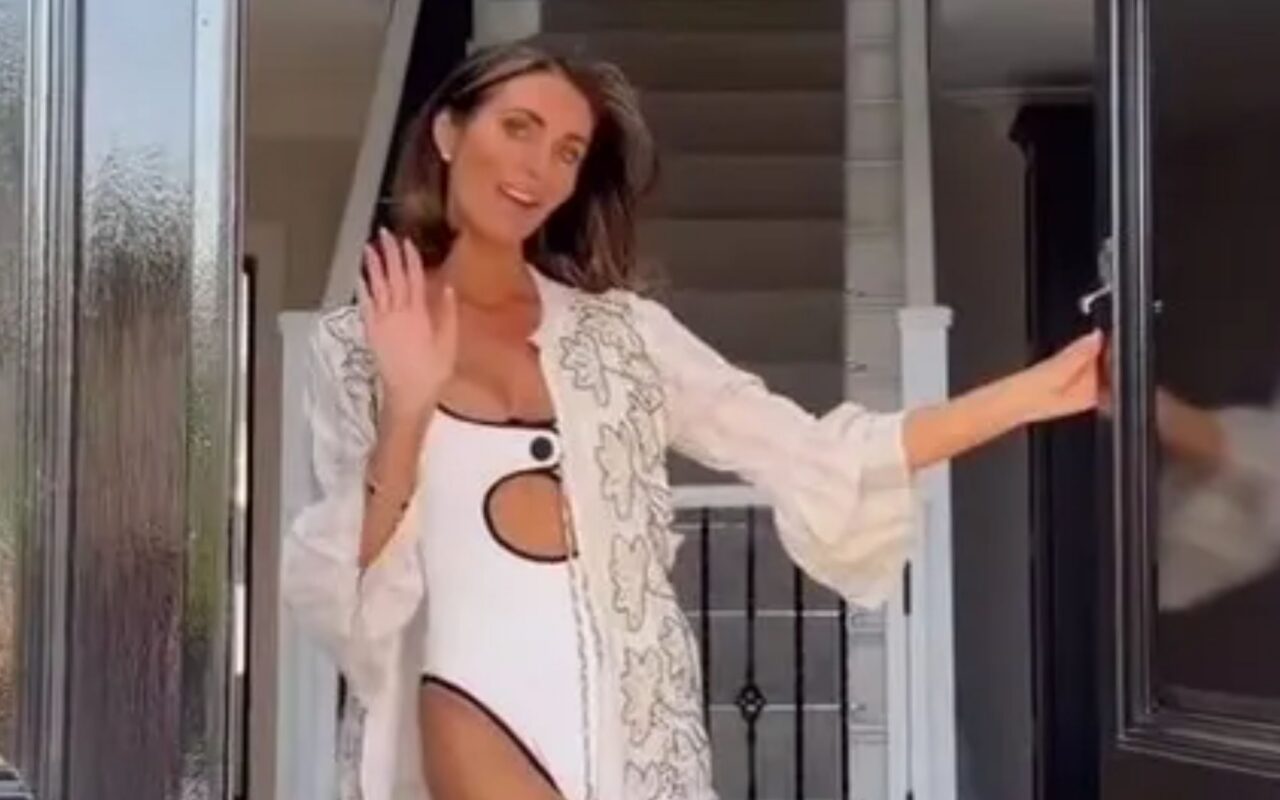 Amy Childs strips off to swimwear to give fans a tour of £1.7m home with £1.5k worth of champagne under the stairs