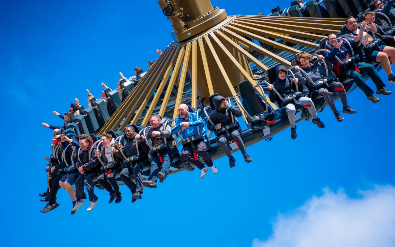 I tried Blackpool’s brand new Aviktas pendulum ride that spins riders 140ft in the air… it was terrifying & exhilarating