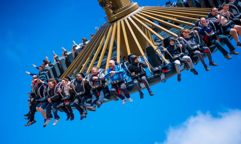 I tried Blackpool’s brand new Aviktas pendulum ride that spins riders 140ft in the air… it was terrifying & exhilarating
