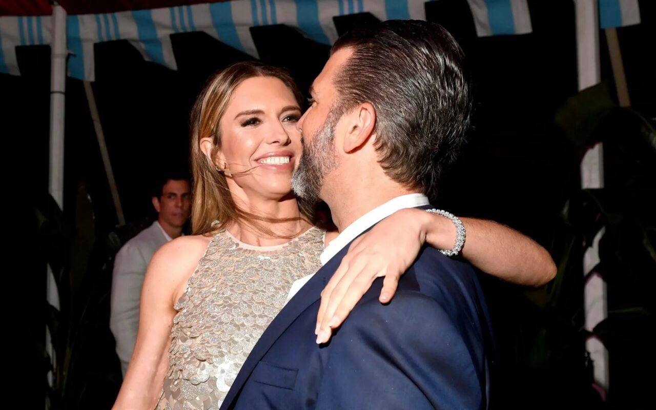 Donald Trump Jr. and Bettina Anderson share intimate picture from bed after island wedding as ceremony details revealed