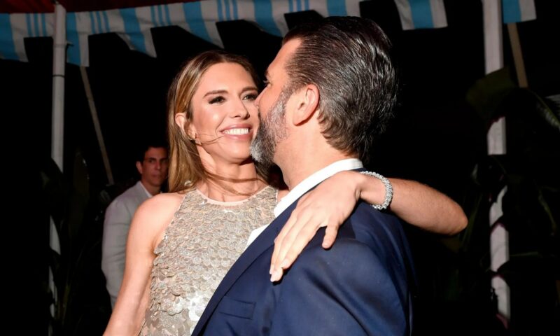 Donald Trump Jr. and Bettina Anderson share intimate picture from bed after island wedding as ceremony details revealed