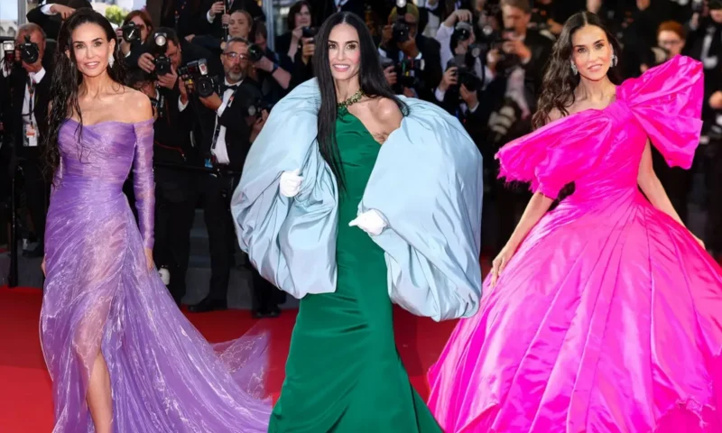 From recycled 2003 Gucci gown to designer ‘decaying’ dress, all Demi Moore’s dazzling Cannes Festival red carpet outfits