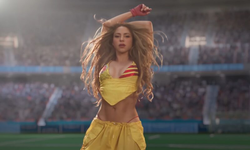 Shakira shows off star-studded line up including Messi, Kane & Haaland for video for her official World Cup song