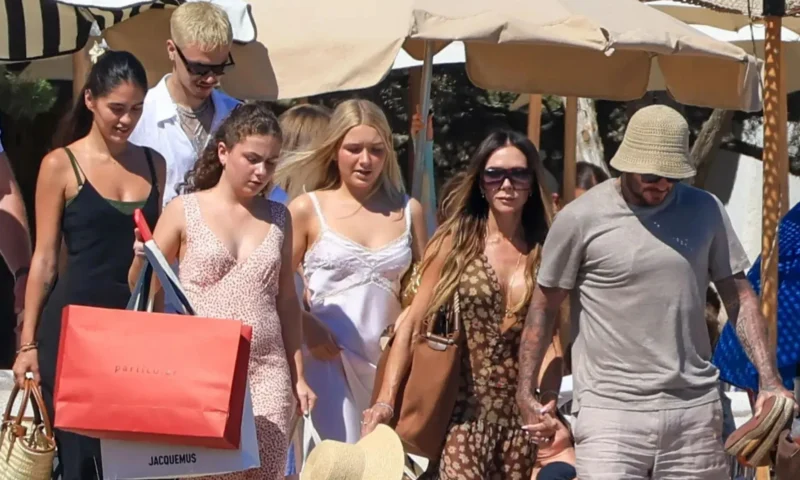 Victoria Beckham stuns in gold bikini for yacht trip with David – after he becomes UK’s first BILLIONAIRE sportsman