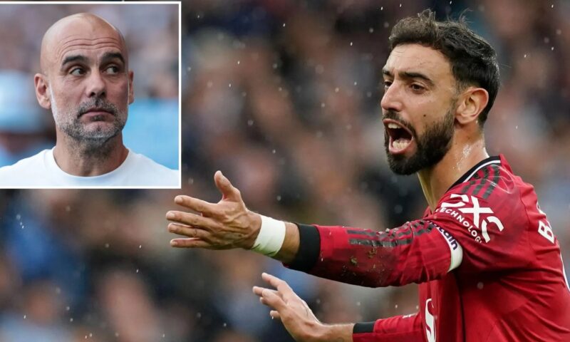 Pep Guardiola used Bruno Fernandes as example of what not to do during intense video session
