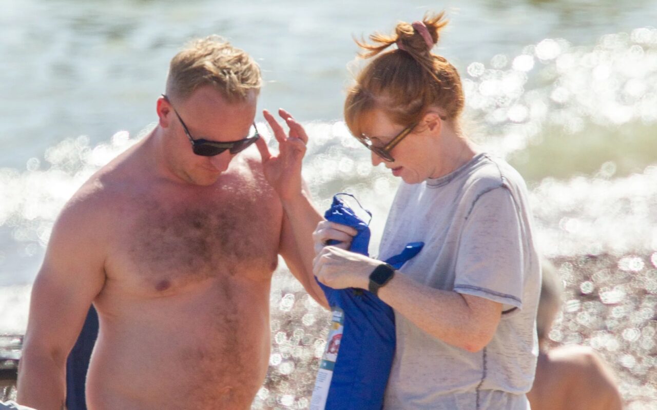 Angela Rayner spotted soaking up rays with boyfriend near £800k Hove pad exposed by The Sun