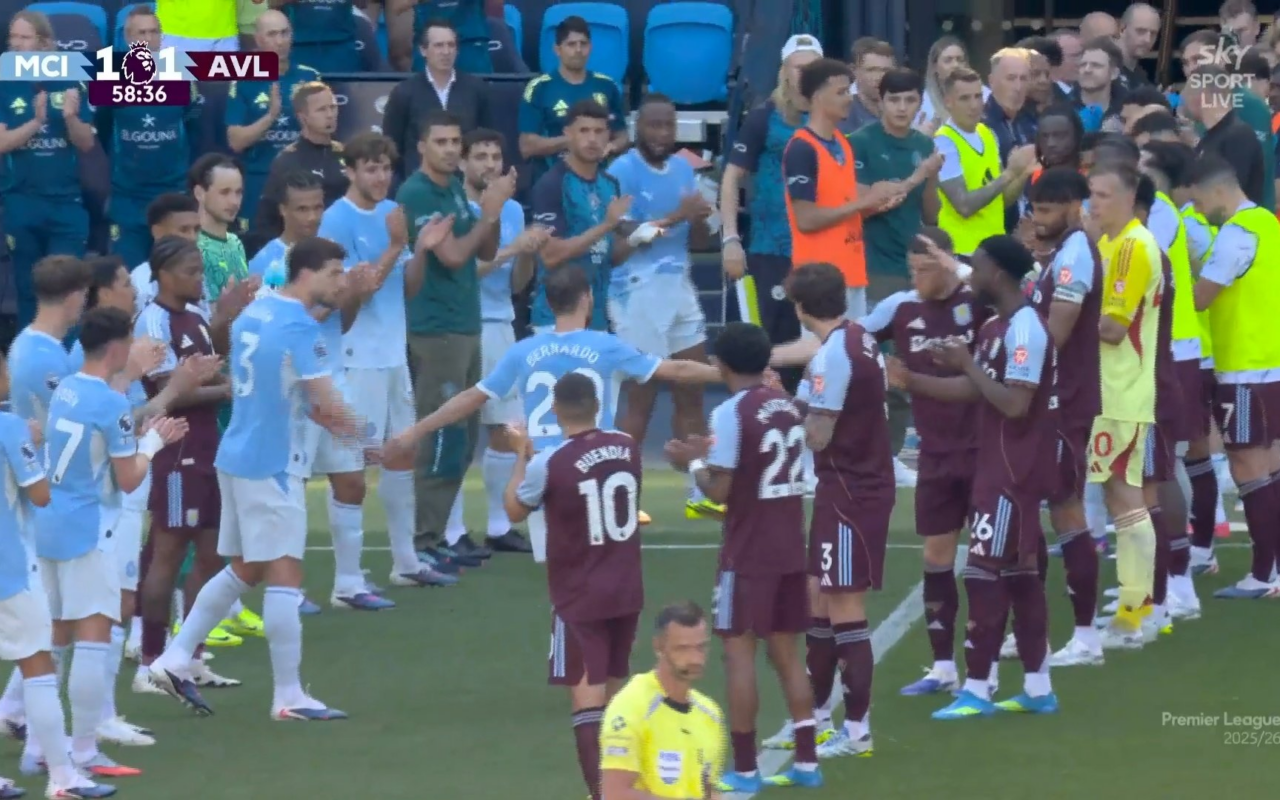 Pep Guardiola in tears as Bernardo Silva and John Stones given guards of honour MID-GAME in final Man City match
