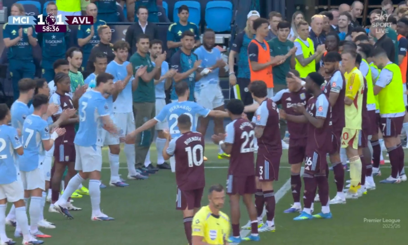 Pep Guardiola in tears as Bernardo Silva and John Stones given guards of honour MID-GAME in final Man City match
