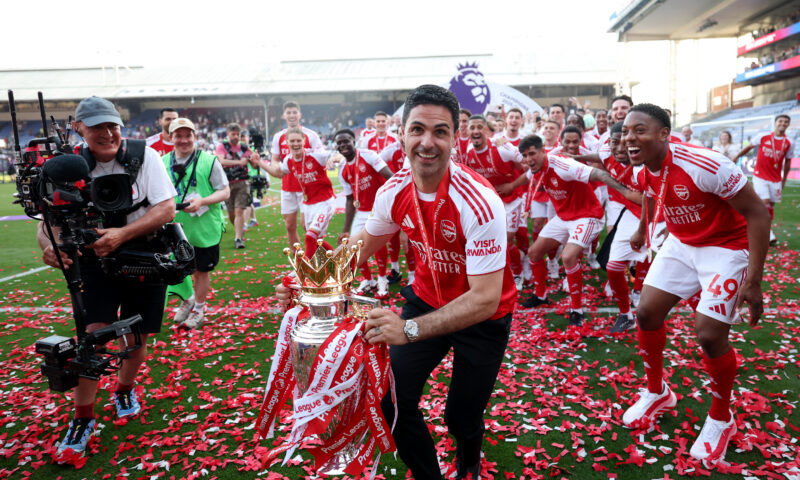Mikel Arteta reveals what he said to Arsenal stars after winning first Premier League title in 22 years