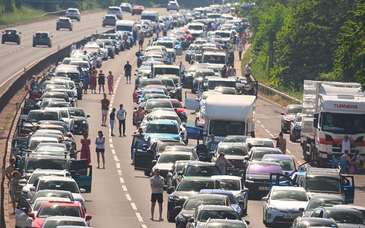 Horror crash with ‘two motorbikes & car’ leaves FOUR MILE traffic queue in sweltering heat as A12 grinds to standstill