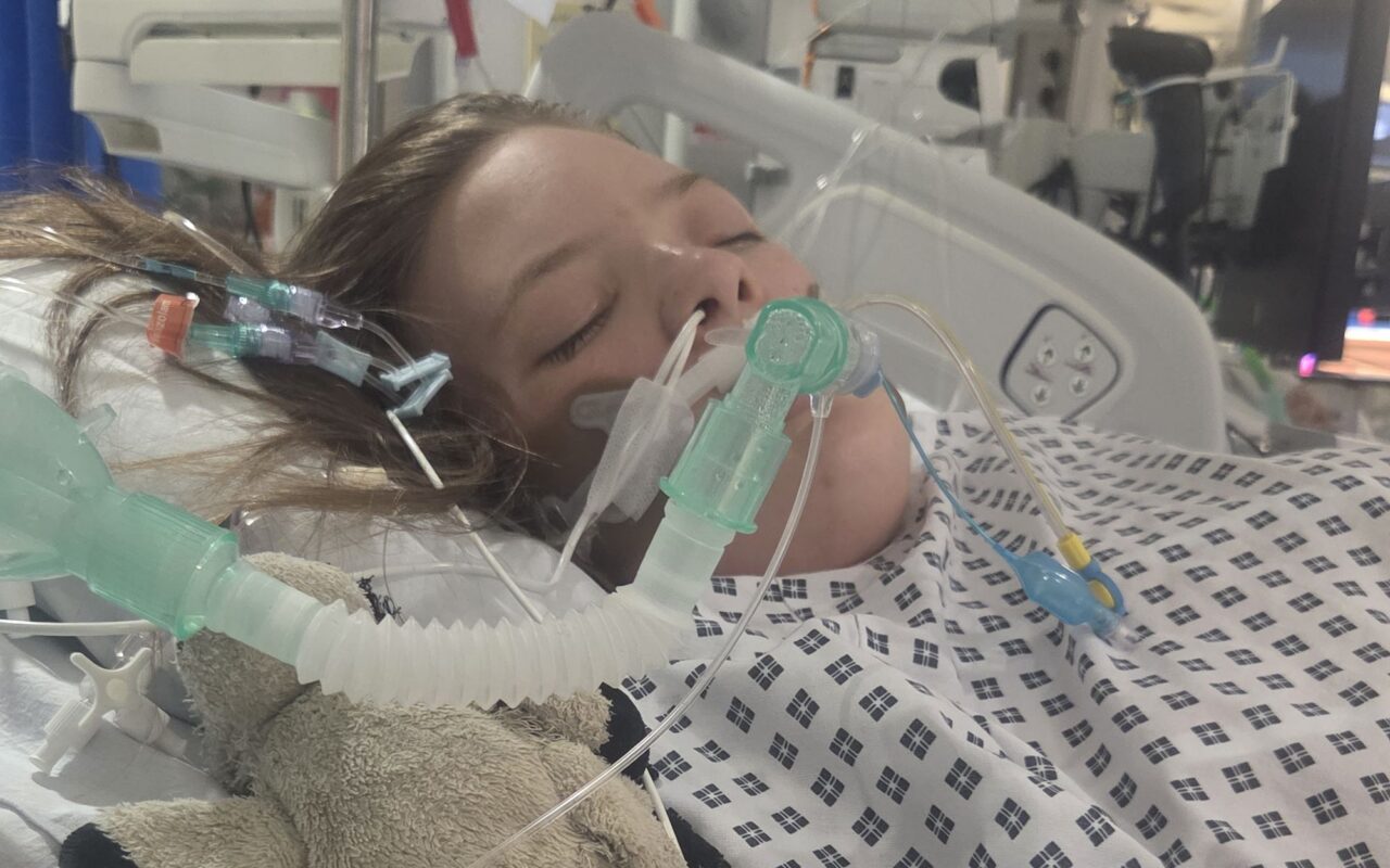Our bright little girl was struck by stomach flu – a month later she woke up screaming now she’s on life support