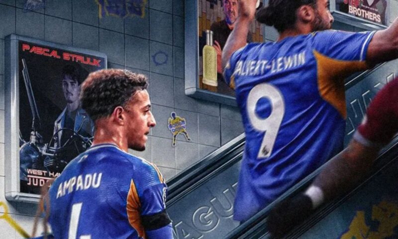 ‘Ultimate p*** take’ – Leeds admin hailed for brilliant poster ‘sending West Ham down’ and winding up Spurs at same time