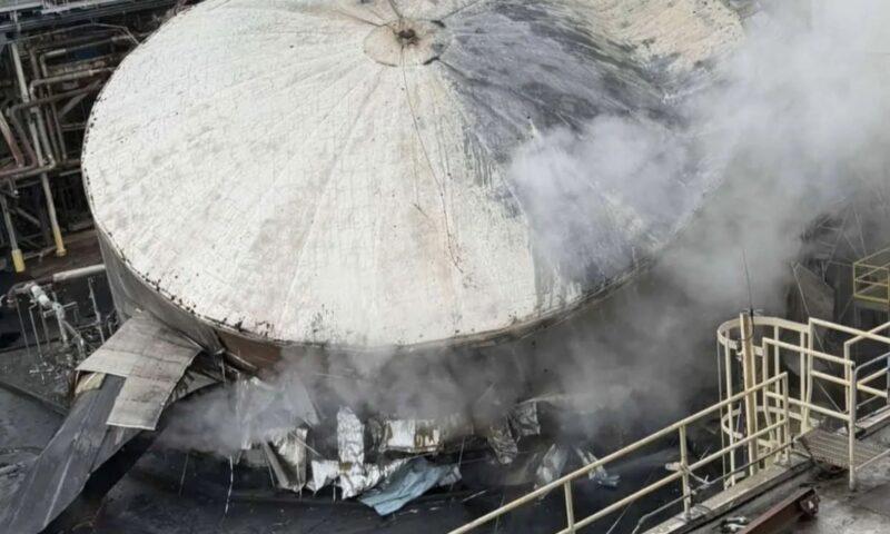 Multiple dead after chemical tank explodes at paper mill as nine workers and firefighter taken to hospital