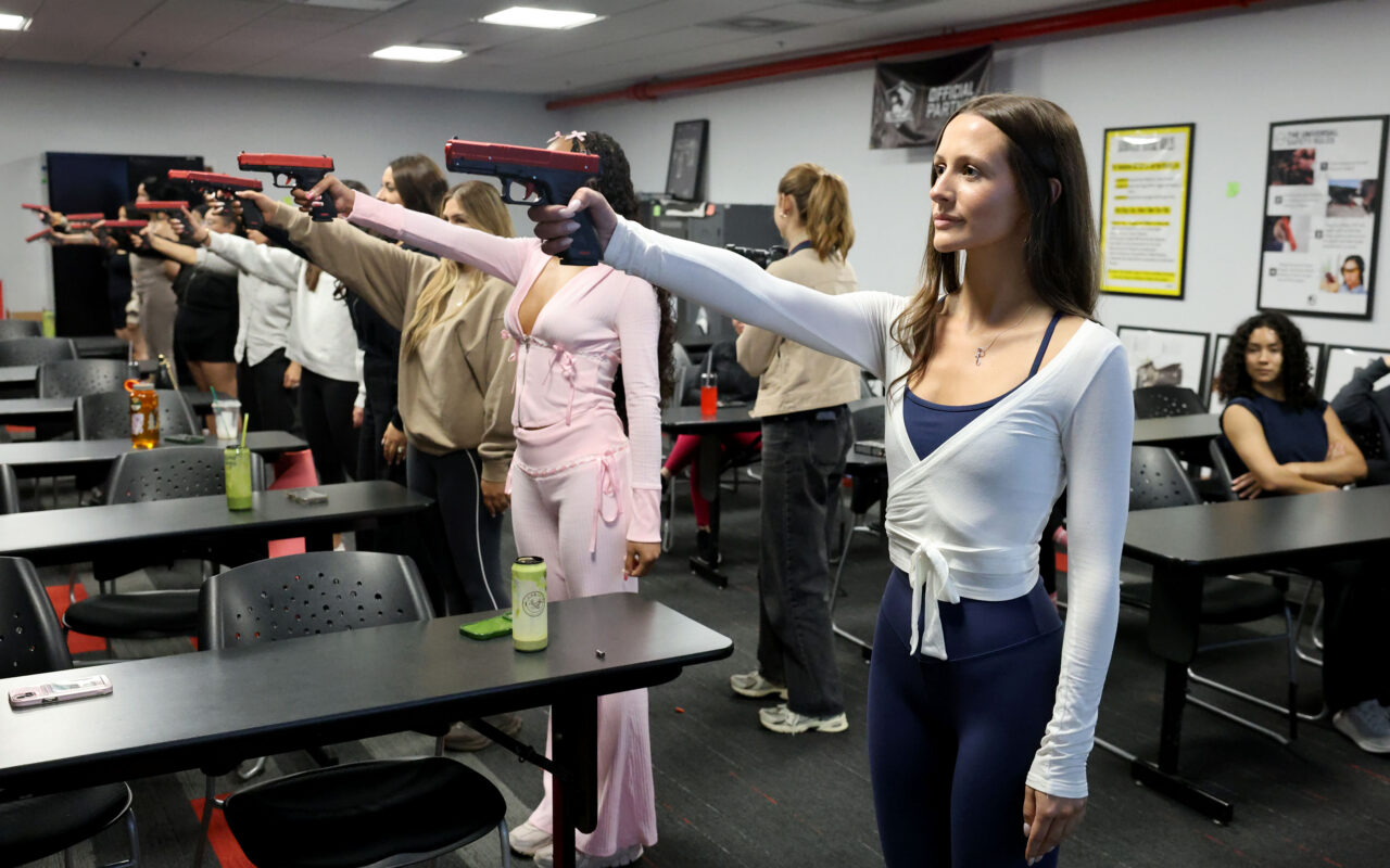 I took the first-of-its-kind ‘Pistols and Pilates’ class — and it left me sweating bullets