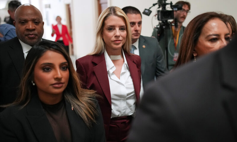 Former AG Pam Bondi arrives for closed-door Oversight interview on Jeffrey Epstein files