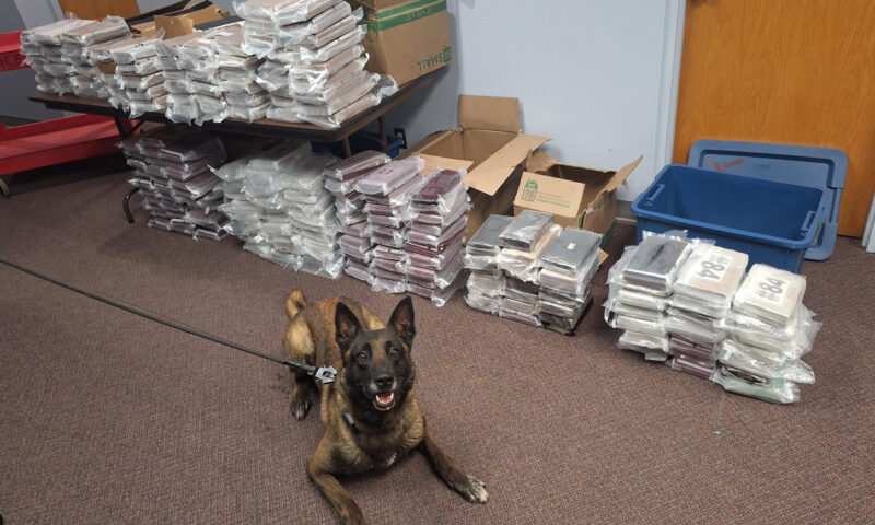 Nebraska K9 sniffs out 525 pounds of cocaine during routine traffic stop, leading to California man’s arrest