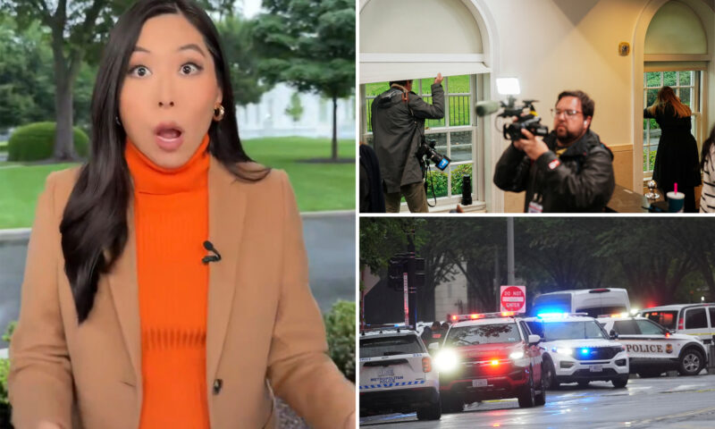 Terrifying moment gunshots rang out outside White House captured on camera