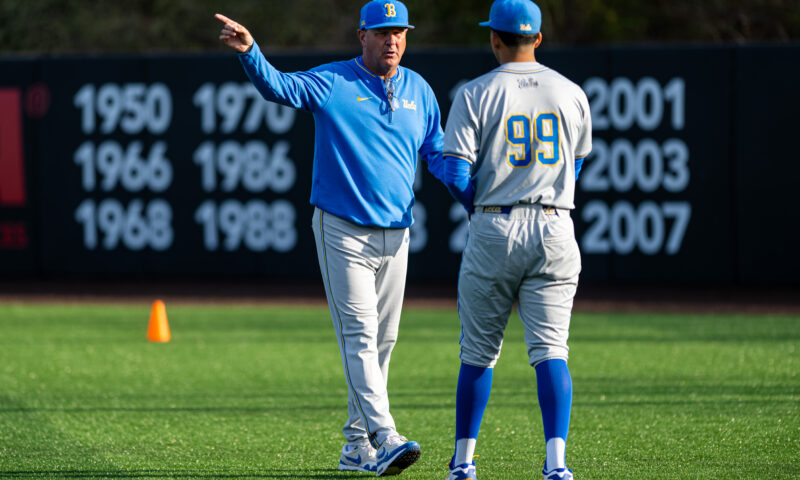 Why Jerry the Dinosaur is hot new UCLA baseball superstition: ‘He just keeps me calm’