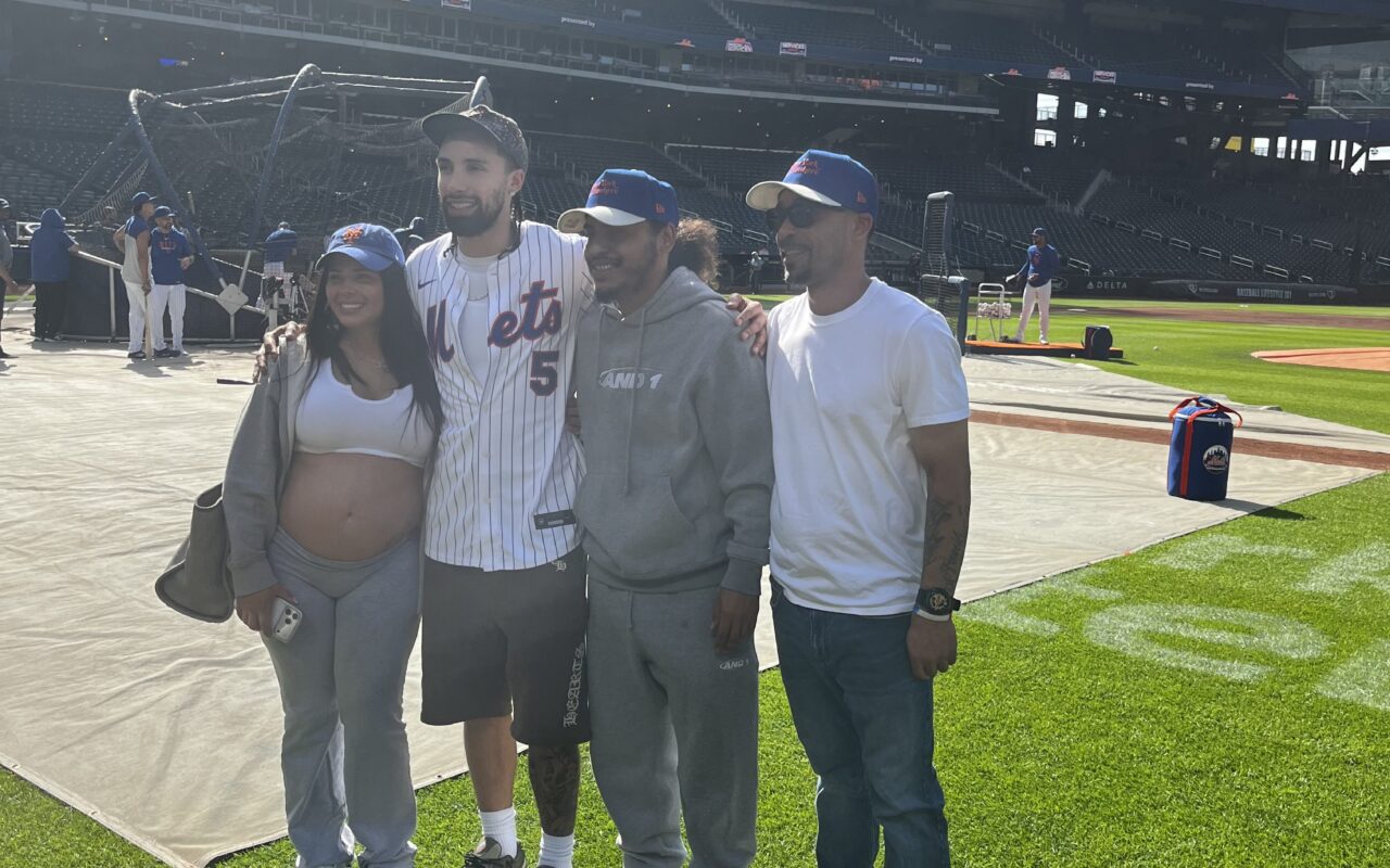 Jose Alvarado takes in Mets game as Knicks prepare for NBA Finals