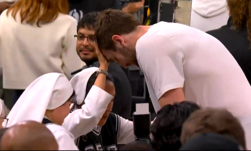Salesian Sisters bless Spurs’ Luke Kornet ahead of Game 4 win against Thunder