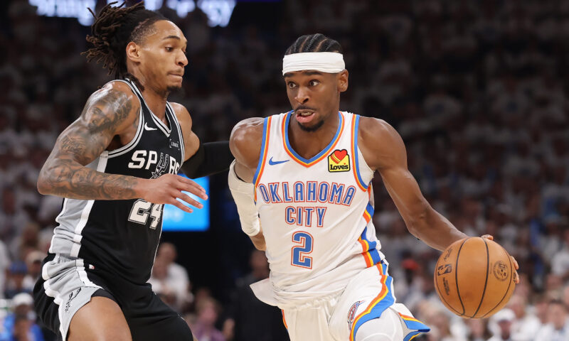 Thunder roll past Spurs in critical Game 5 to move one game closer to facing Knicks in NBA Finals