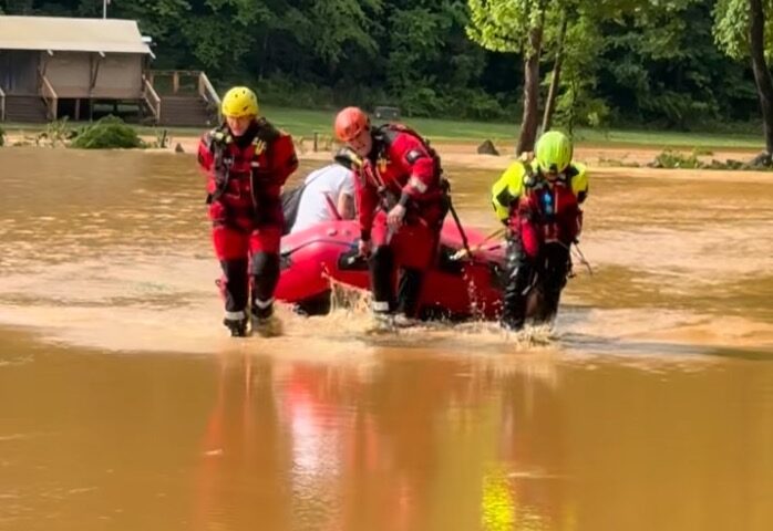 Woman dead after being swept away by swift water during flash flooding in Tennessee