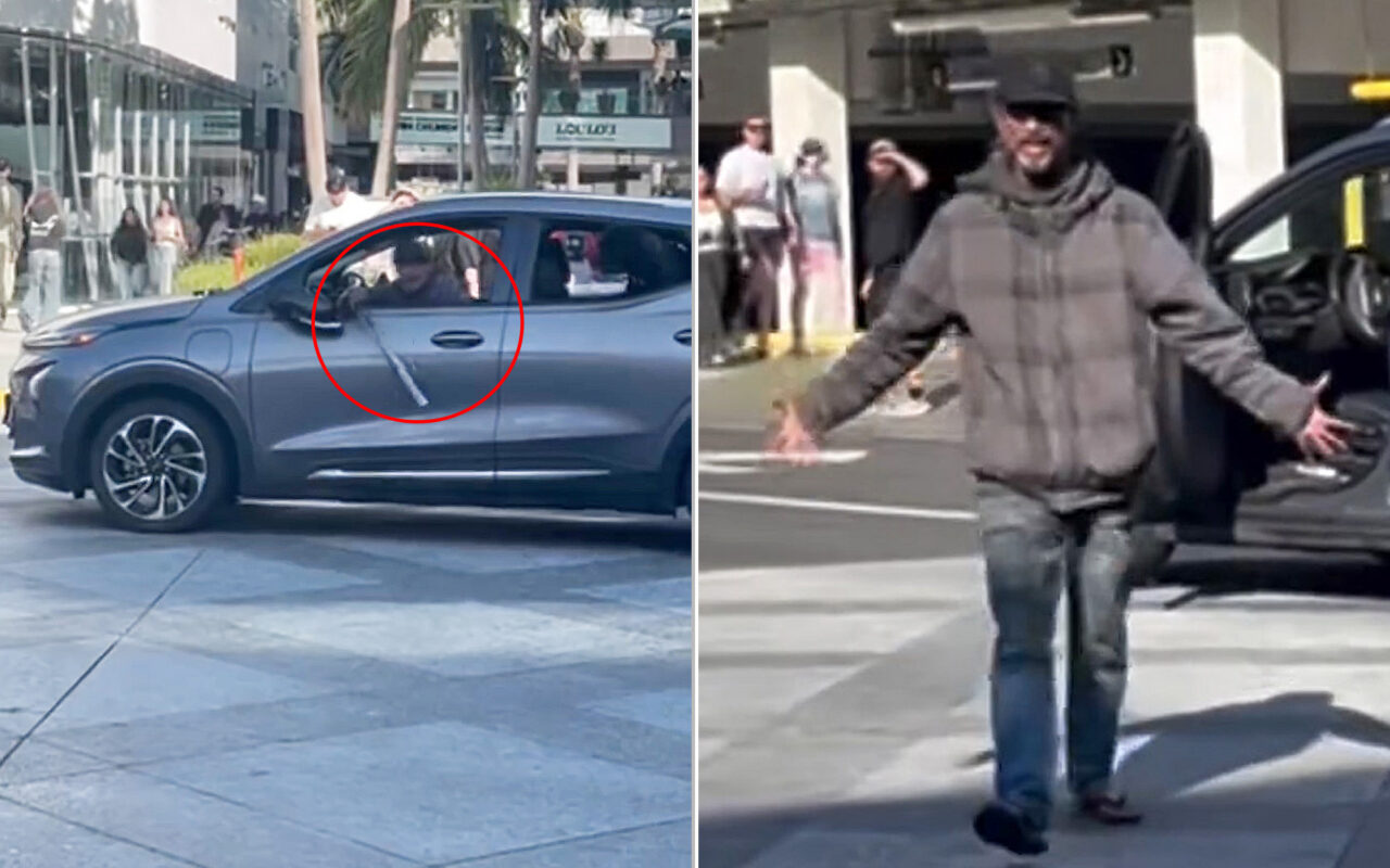 Bat-wielding driver allegedly hurls antisemitic slurs while terrorizing shoppers in Santa Monica