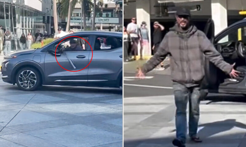 Bat-wielding driver allegedly hurls antisemitic slurs while terrorizing shoppers in Santa Monica